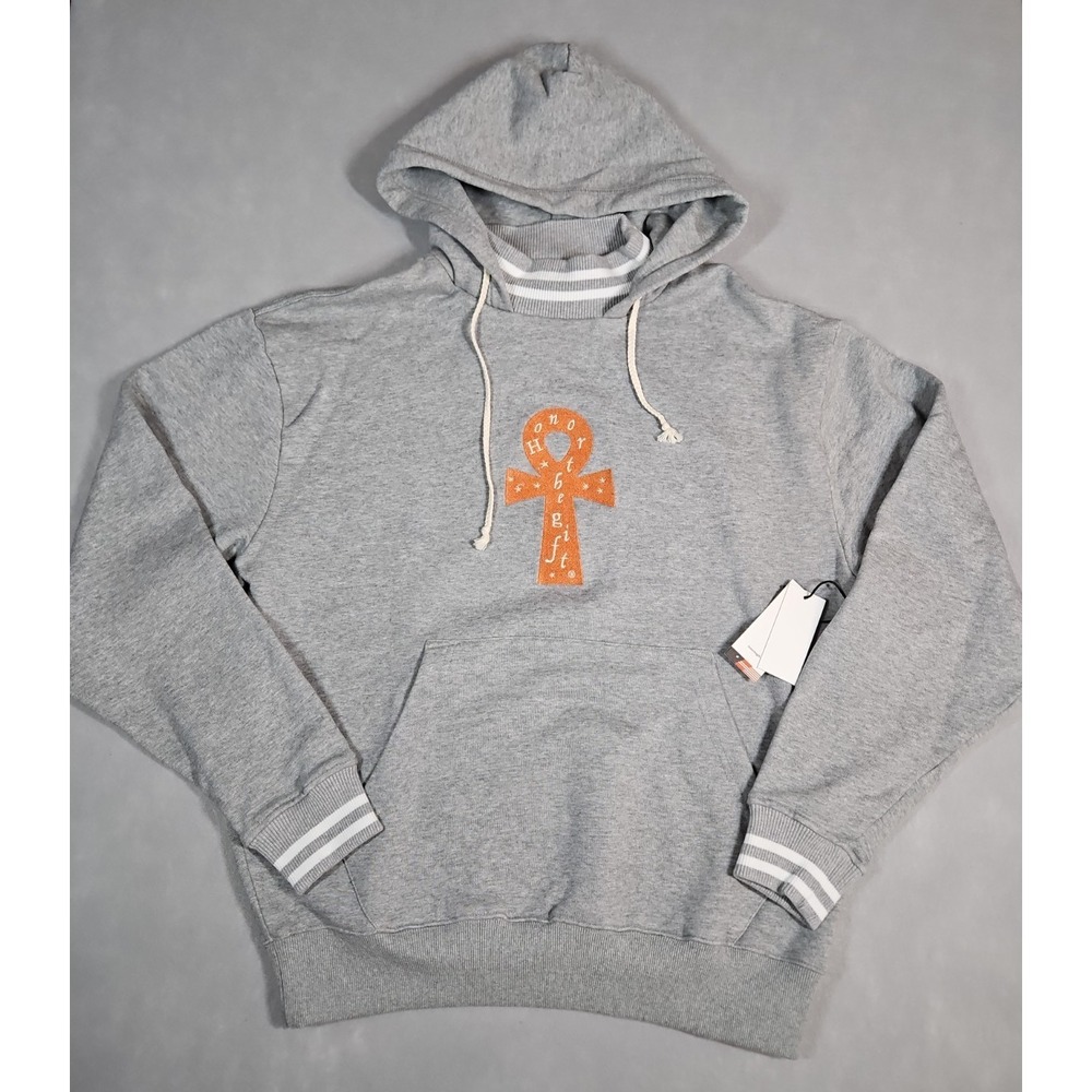 Honor The Gift Mens Gray Ankh Hoodie Size Medium NWT